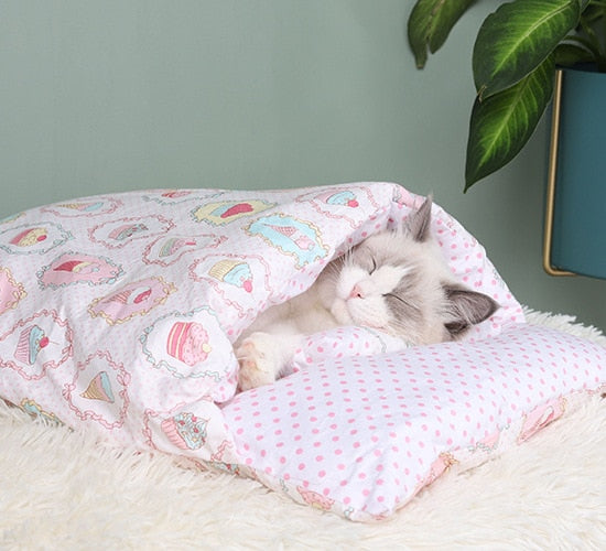 Cat Sleeping Bag Bed - Madison's Mutt Mall