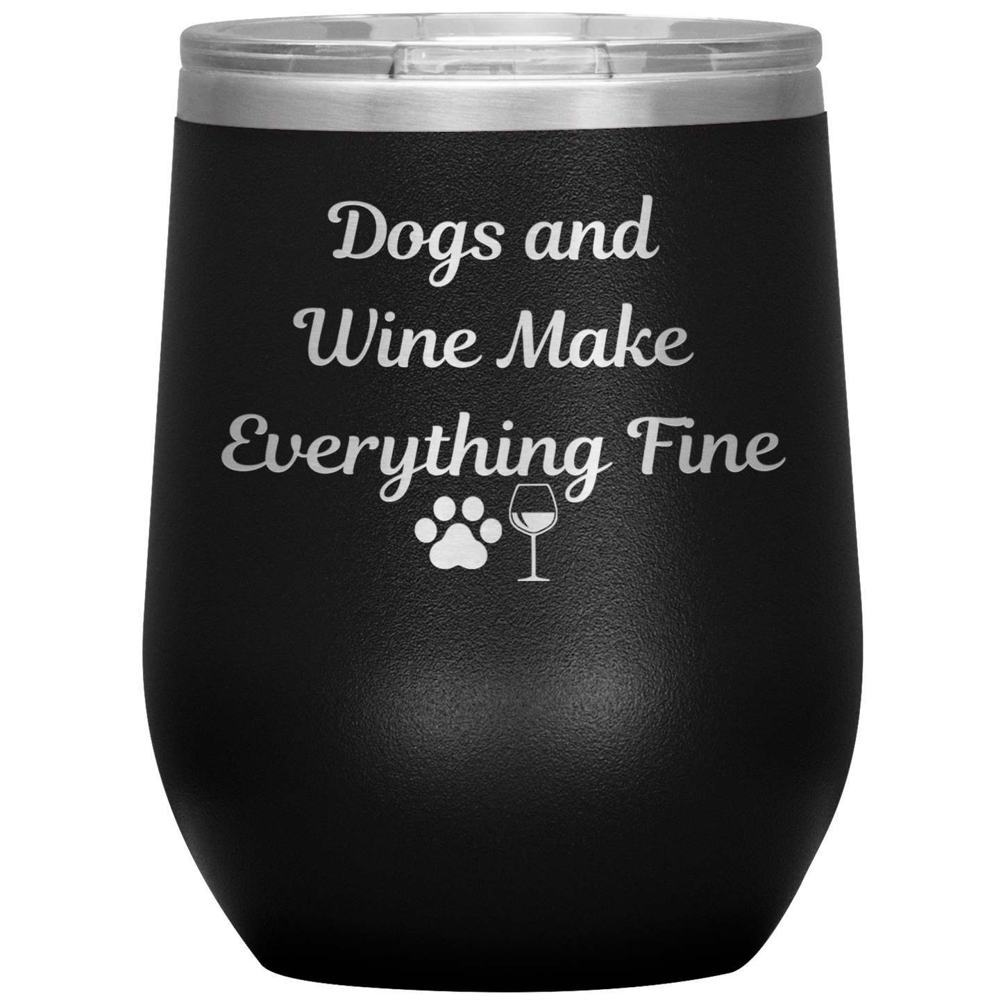 Dogs & Wine Tumbler - Madison's Mutt Mall