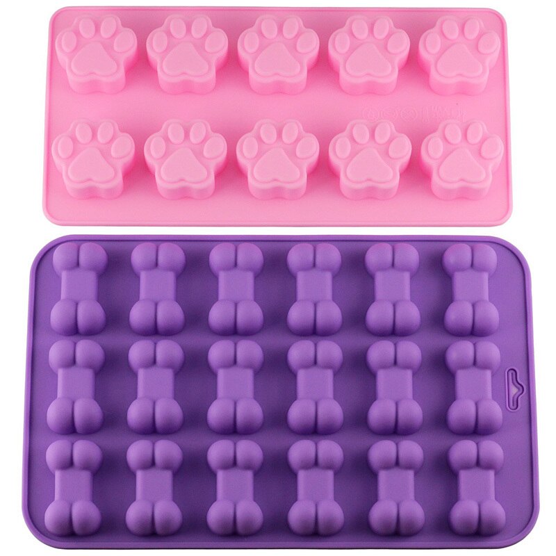 Paw Print and Bone Pet Treat Molds - Madison's Mutt Mall