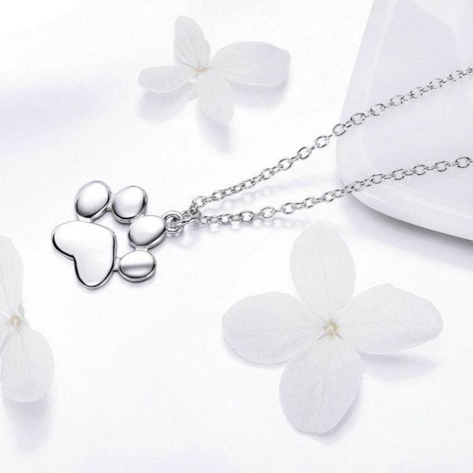 Solid Paw Print Necklace - Madison's Mutt Mall