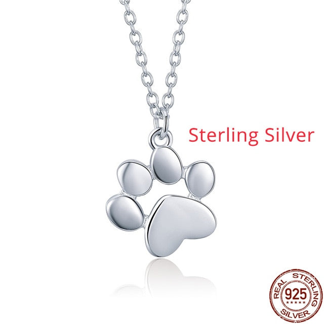 Solid Paw Print Necklace - Madison's Mutt Mall