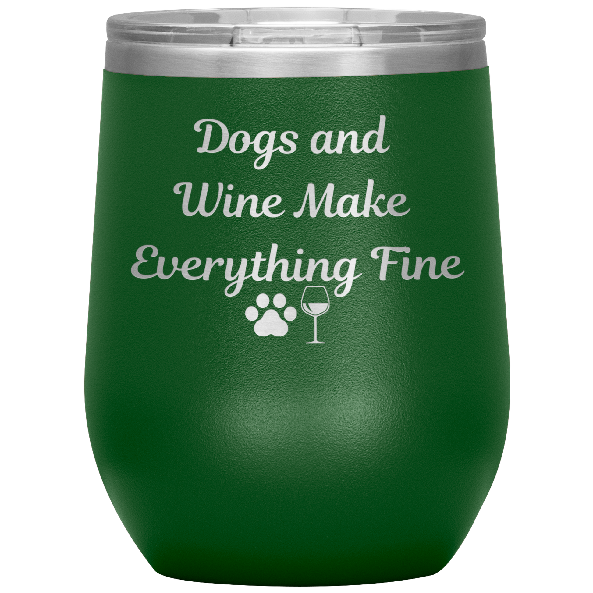 Dogs & Wine Tumbler - Madison's Mutt Mall