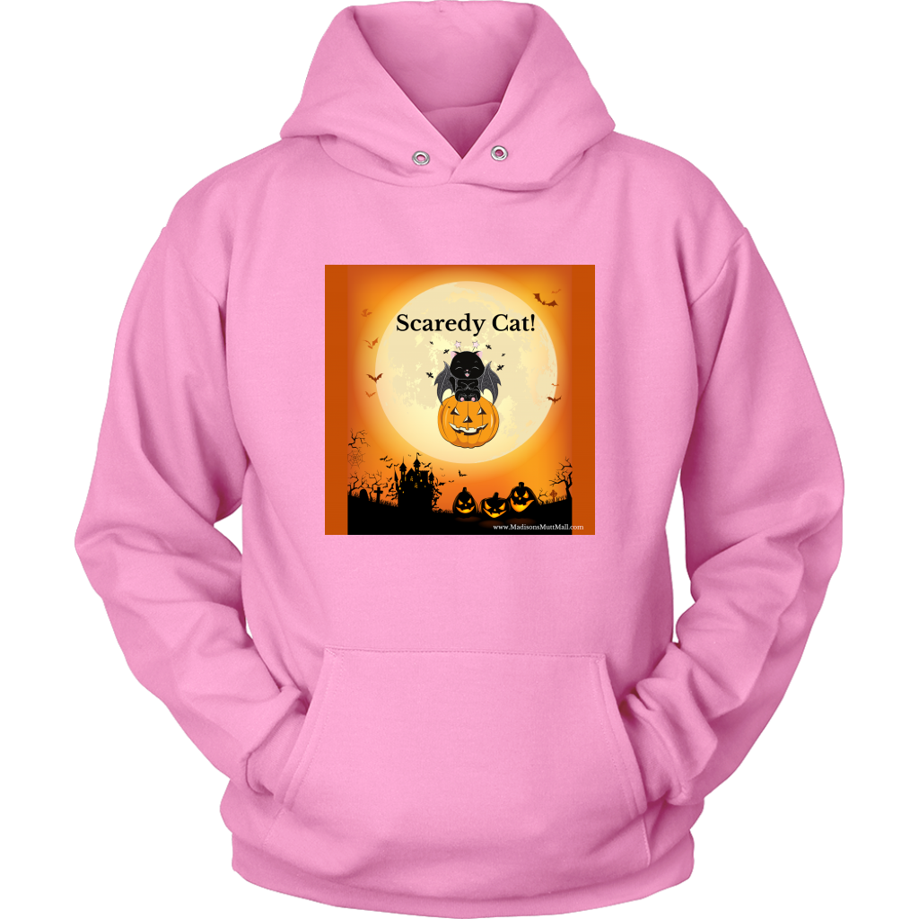 Cat Halloween Hoodie-Scaredy Cat - Madison's Mutt Mall