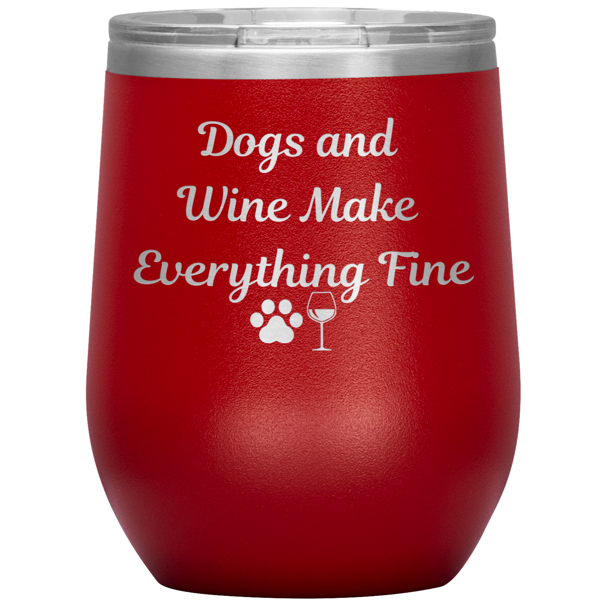 Dogs & Wine Tumbler - Madison's Mutt Mall