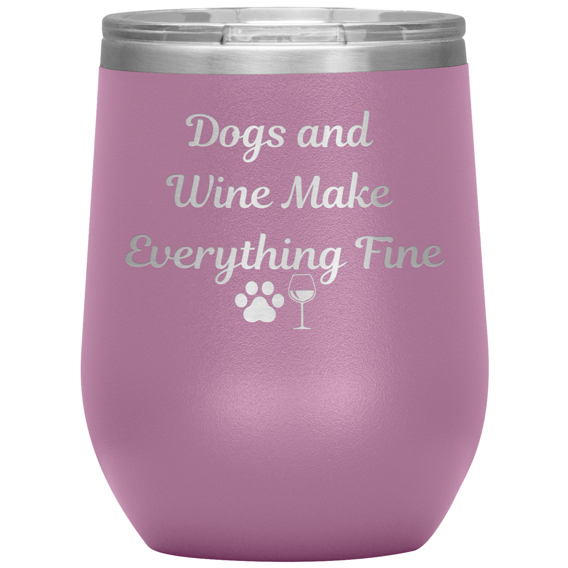 Dogs & Wine Tumbler - Madison's Mutt Mall